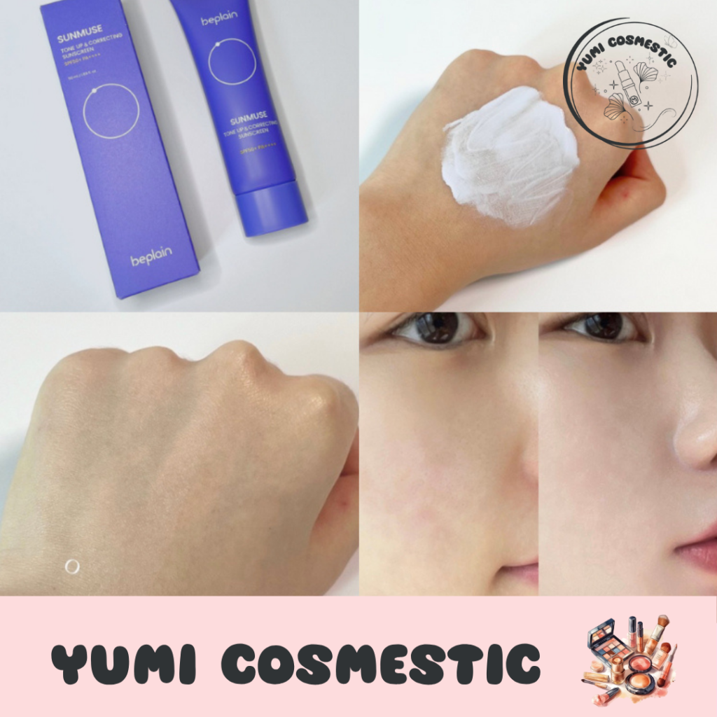  Beplain Sunmuse Yumi Cosmetics test trên tay và hiệu quả nâng tone trên da thật.