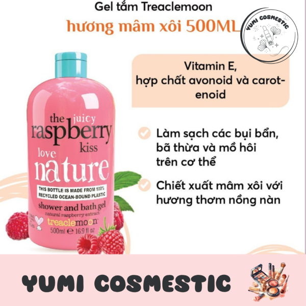 GEL TẮM THUẦN CHAY TREACLEMOON HƯƠNG MÂM XÔI 500ML - Ảnh 4