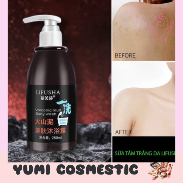 SỮA TẮM BÙN NÚI LỬA BIỂN SÂU LIFUSHA LÀM TRẮNG DA TOÀN THÂN, DƯỠNG ẨM CƠ THỂ - YUMI COSMESTIC - Ảnh 2