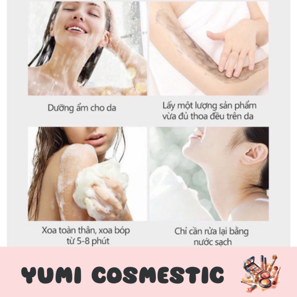 SỮA TẮM BÙN NÚI LỬA BIỂN SÂU LIFUSHA LÀM TRẮNG DA TOÀN THÂN, DƯỠNG ẨM CƠ THỂ - YUMI COSMESTIC - Ảnh 4