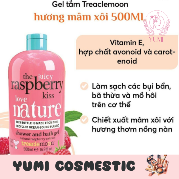 GEL TẮM THUẦN CHAY TREACLEMOON HƯƠNG MÂM XÔI 500ML - Ảnh 4