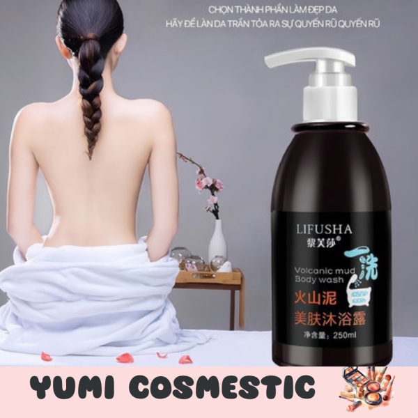SỮA TẮM BÙN NÚI LỬA BIỂN SÂU LIFUSHA LÀM TRẮNG DA TOÀN THÂN, DƯỠNG ẨM CƠ THỂ - YUMI COSMESTIC - Ảnh 5