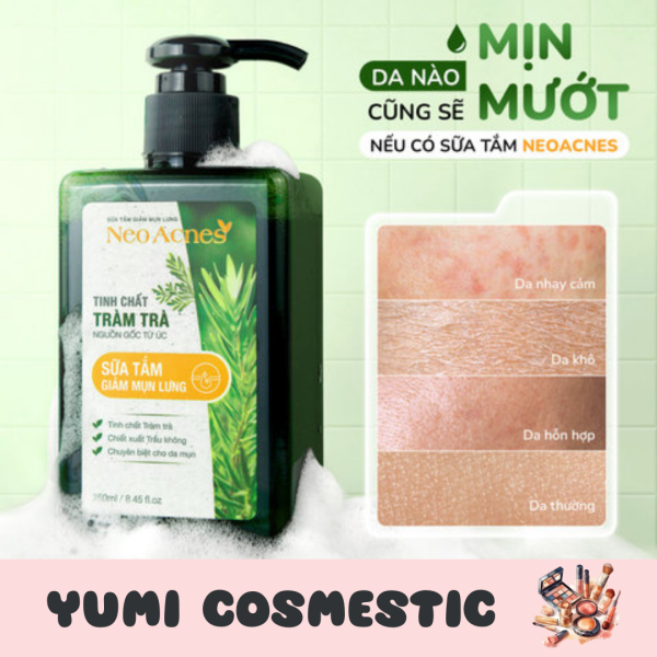 SỮA TẮM GIẢM MỤN LƯNG THIÊN NHIÊN NEOACNES 250ML - YUMI COSMESTIC - Ảnh 3