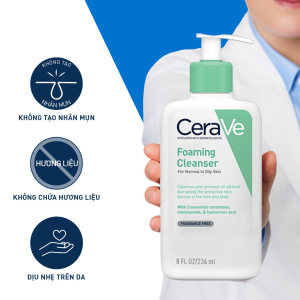 Sữa rửa mặt cho da dầu mụn dịu nhẹ