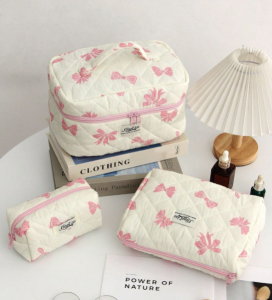 túi đựng đồ tone hồng nơ